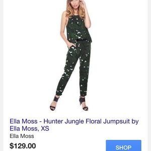 Ella Moss hunter jungle floral jumpsuit size S